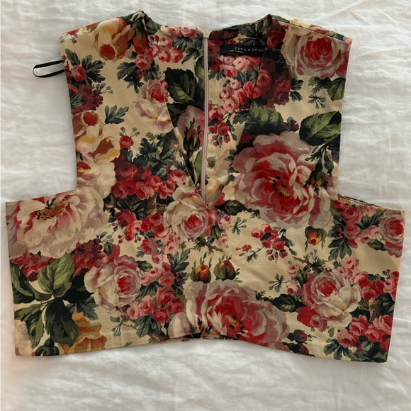 Zara Floral Cropped Vest Top - Picture 4 of 5